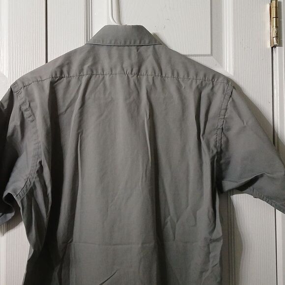 Bert Pulitzer Collector Edition light gray short sleeve button down shirt Sz 15 - Picture 7 of 8
